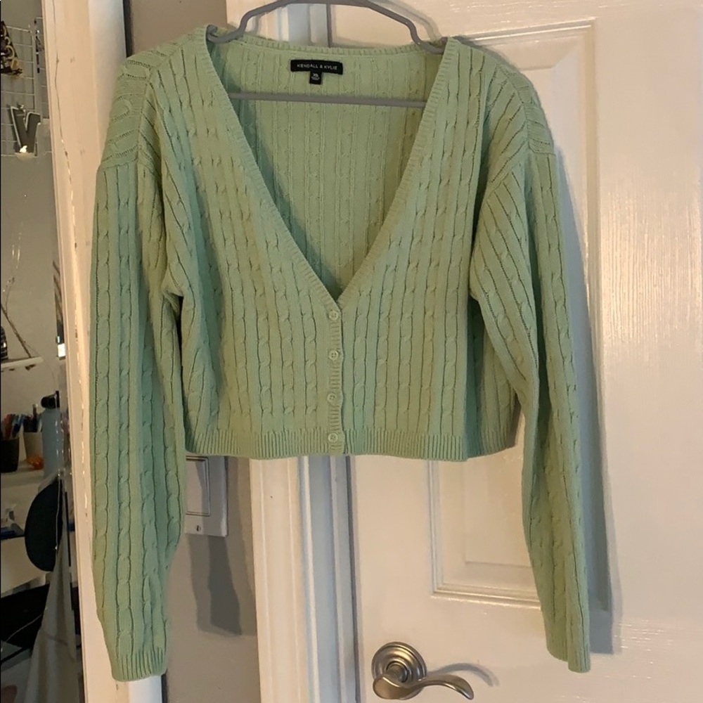 Pacsun sage green scholar cardigan